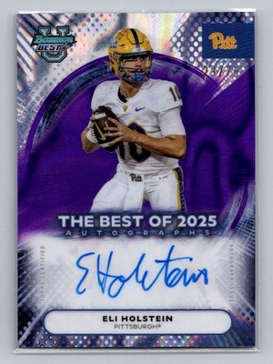 2025 Bowman U Best #BOA-EHO Eli Holstein Best Of 2025 Autos Purple Lava #/75