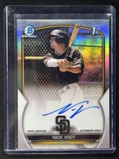 2023 Bowman #CPA-NV Nick Vogt Chrome Prospect Autographs Refractors #/499