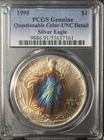 1995 Semi-key Silver Eagle PCGS 1 Oz Toned $1 Genuine UNC (Questionable Color)