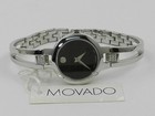 Movado Women's Swiss Amorosa Diamond-Accent Stainless Steel Bangle Watch NO BOX — photo 5