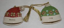 Lenox Frosty Friends Knit Hats Set of 2 Ornaments Personalized Craig  Shannon