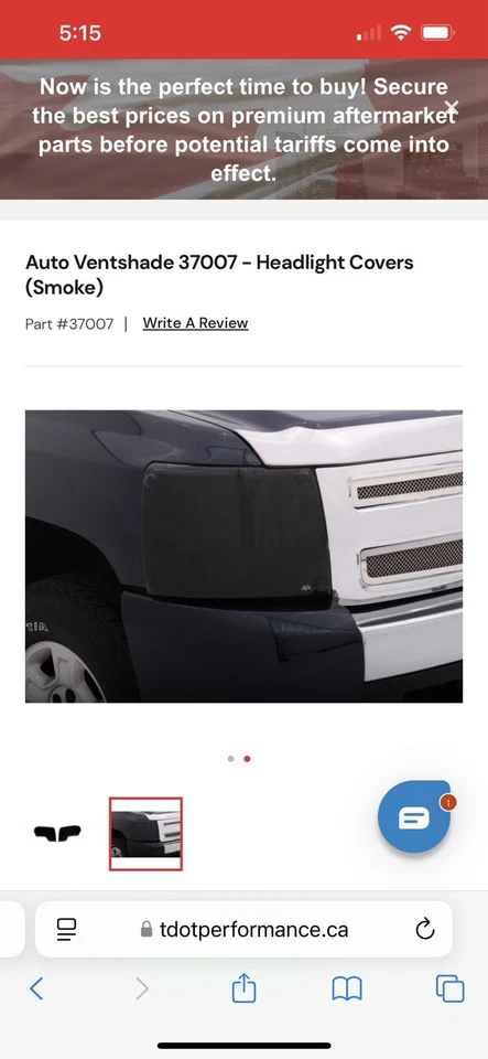 Auto Ventshade 37007 Headlight Covers Fits 09-14 F-150 - Image 3 of 3