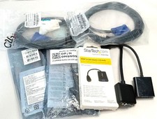 LOT OF 7: ADAPTERS HDMI, VGA, DISPLAY PORT VIDEO CABLES NEW AND OPEN BOX
