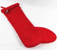 Knitted Holiday Stocking Xmas Target Wondershop 19" Red Knite
