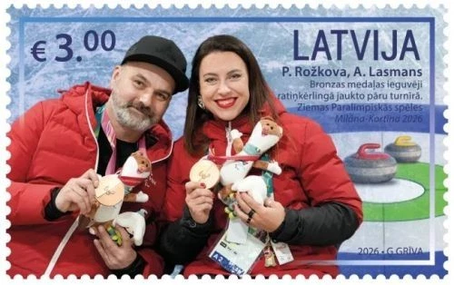 Letonia 2026 (08) Medallas Juegos Paralímpicos de Invierno de Letonia - Bronce - Curling - Imagen 1 de 1