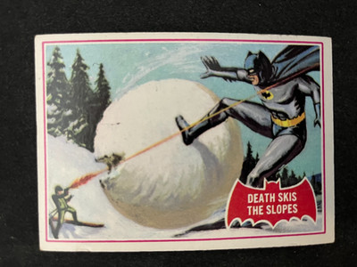 1966 Topps Batman Red Bat #22A Death Skis the Slopes Vg