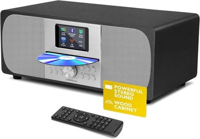 Lemega MSY6 Nussbaum CD-Player mit DAB+ und UKW-Radio | Hifi Anlage | Bluetooth |