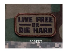 MORALE Patch - Milspec Monkey - LIVE FREE OR DIE HARD - FOREST WOODLAND
