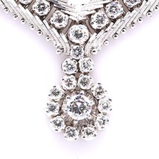 Diamond Necklace With Approx. 1,25 CT Diamonds IN 585/14Kt. Wg