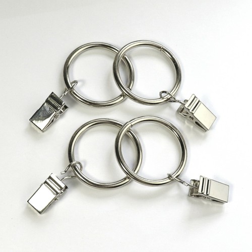 Gardinenringe mit Clips Metallvorhangclips Deko Vorhangringe 1,25" Durchmesser - Bild 19 von 26