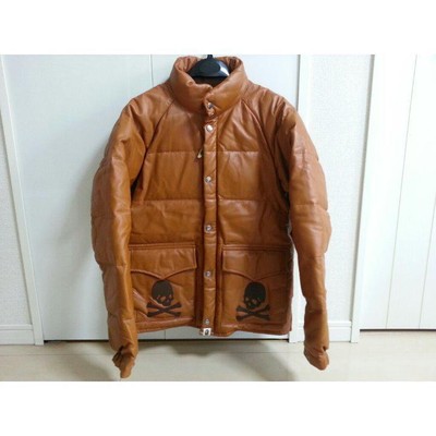 leather classic down jacket