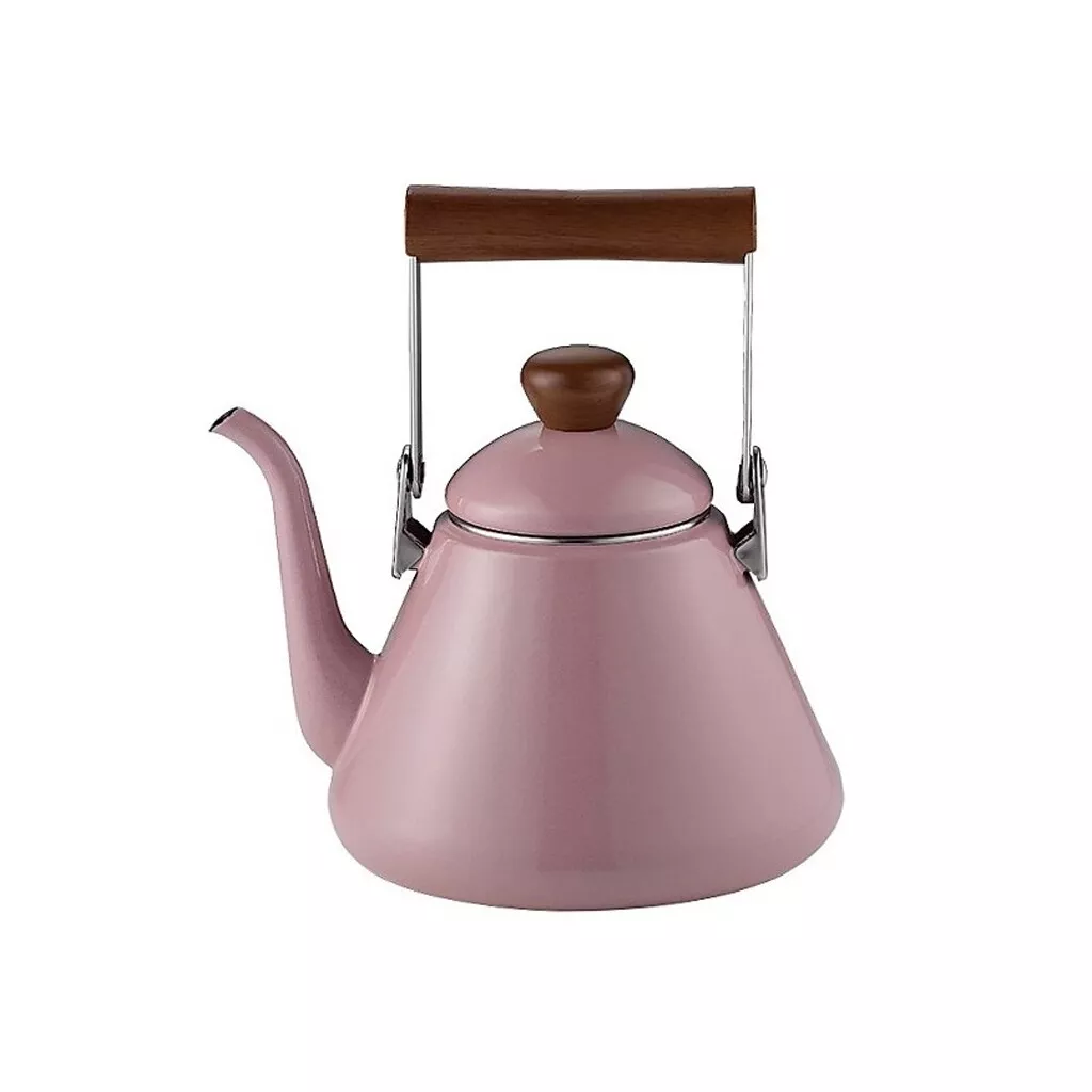 Kocaco Enamel on Steel Drip Tea Kettle Teapot Induction 1.7L/1.79  Quart,Purple