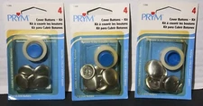 lot of 3 Packs Vintage New Prym # 11098 Cover Buttons Tools