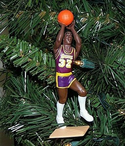 Magic Johnson L A La Los Lakers Basketball Nba Xmas Tree Ornament Holiday Jersey Ebay