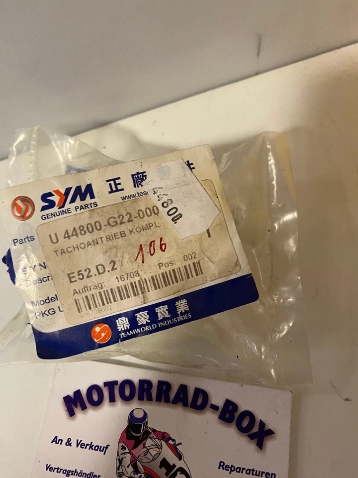 SYM JETBasix 50 /Mask 50 Orbit II 50 09 Euro 50 01-09 Euro X Tachoantrieb (1679) - Bild 2 von 2