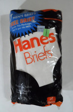 NEW - Vintage 1992 Hanes Men's White Briefs Underwear 7-Pack Size 36 USA