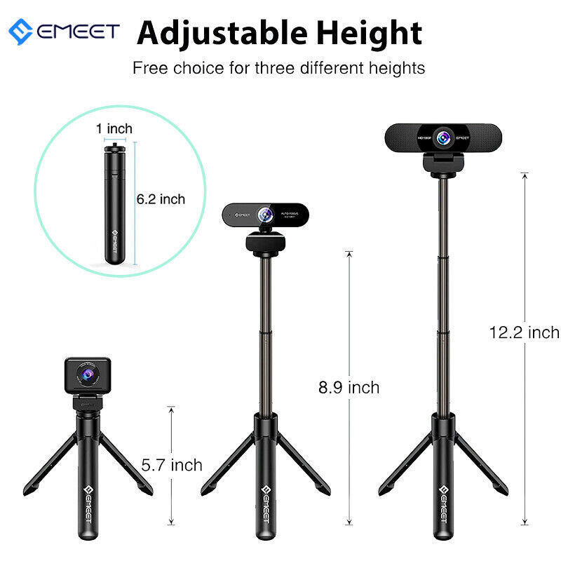Webcam Tripod Camera Mini Tripod Portable Universal Compatible for Phones/GoPros