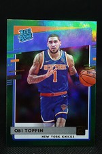 2020-21 NBA Panini Donruss Rated Rookie Green Flood Obi Toppin #229 Rookie RC NY