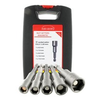 Abraboro 5 Tlg Stecknuss-Bit-Satz Magnetisch 6-13Mm Nuss NüSse Zb Akkuschrauber