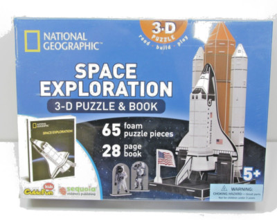 National Geographic 3D PUZZLE  & Book Read-Build-Play Foam NEW