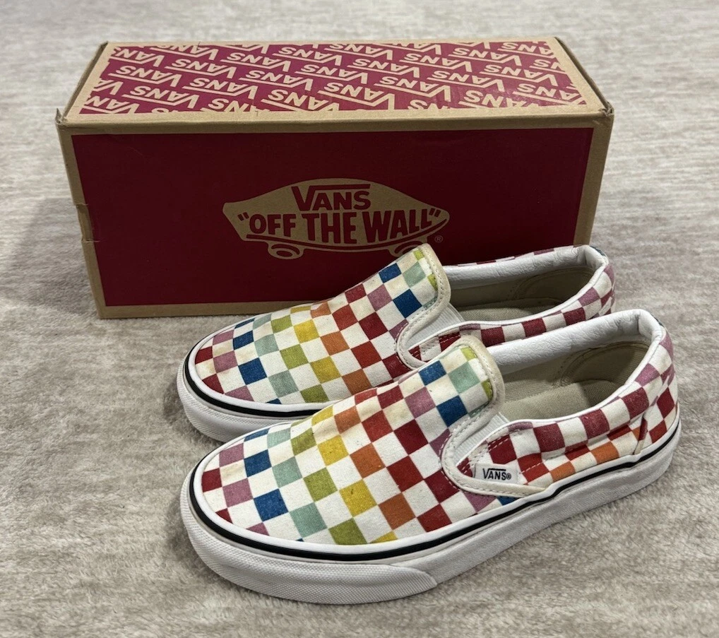Vans Classic slip on arcobaleno da uomo taglia 5 5 e da donna taglia 7 0