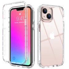 For iPhone 11 12 13 Pro Max 13 Mini Case Shockproof Clear Silicone Hybrid Cover