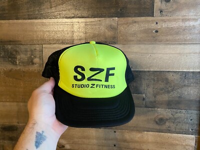 Studio Z Fitness Snapback Hat SZF Foam Front Trucker Cap Neon