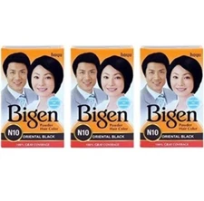 Bigen Powder Hair Color, Oriental Black N10 -6 GM EACH (Combo Set) Pack of 3