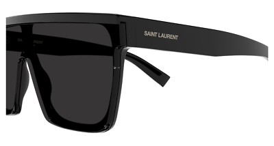 Saint Laurent SL 607 001 Black Dark Grey Lens Unisex  display picture 2