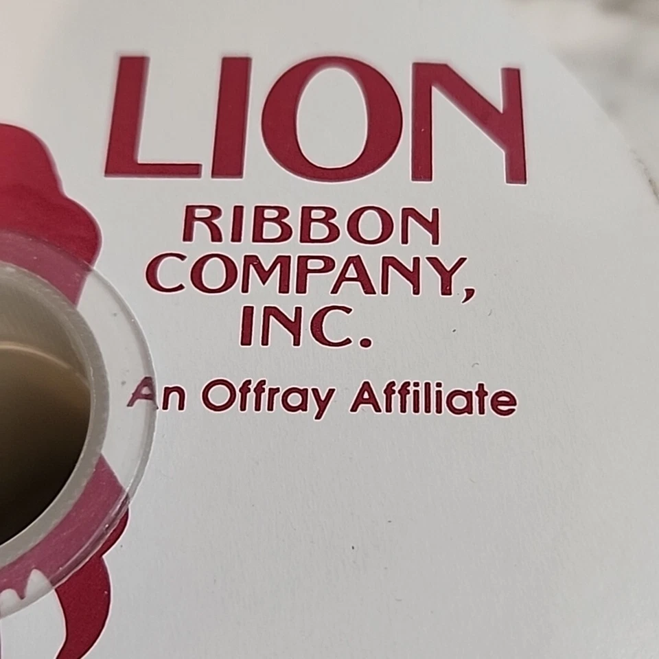 Lion Ribbon Company C2 Ivory/White 2 1/2" Wide Ribbon NOS Sealed Size 40 Floral - Image 2 of 4