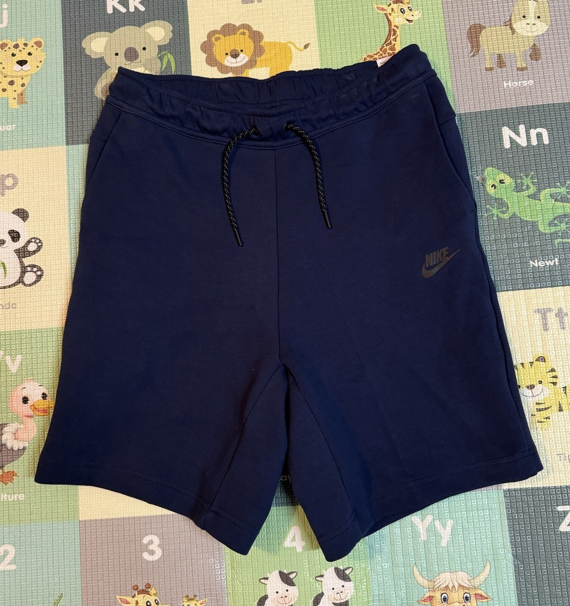 nike tech fleece blue shorts
