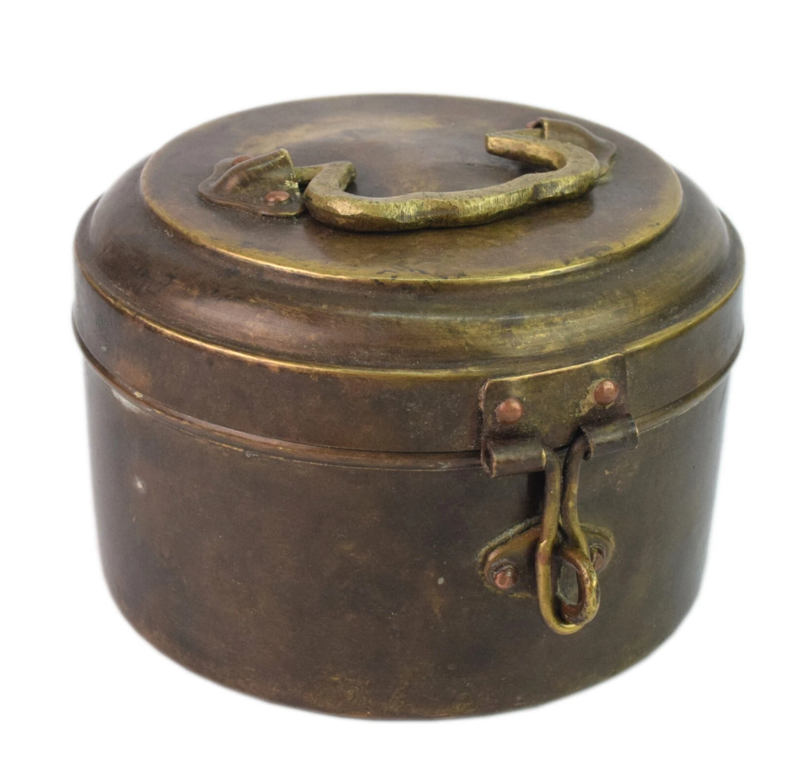 Indian Brass Bread Box Vintage Handcrafted Donut Box Candy Storage Box. G66-1052
Opens in a new wind