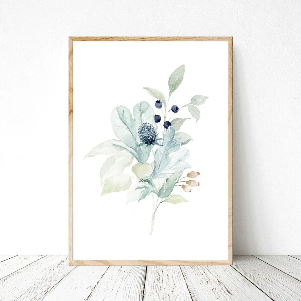 Set of 3 Wildflowers Watercolor Wall Art Prints. Great Boho/Hampton style Decor - Image 4 of 4