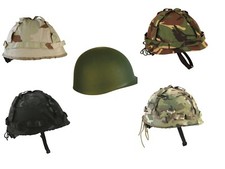 Army Helmet + Cover Us M1 Replica Combat Hat Boys Adults MTP Camo WW2 Vietnam UK
