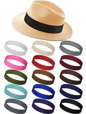 Liitrsh 15pcs Hat Band Stretchable Hat Band Ribbon Panama Hat Band Dark Colors