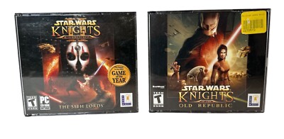 Star Wars Knights of the Old RepublicII & Sith Lords PC/CD Game 2005  Lot of 2