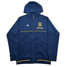 LA Galaxy Adidas Full Zip Hoodie Jacket Windbreaker Size Medium Soccer 2016