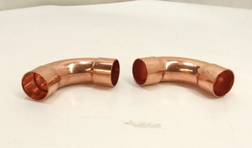 Hailiang HL-12ELCC11 CxC Wrot 1-1/2" x 1-1/2" Copper Long Radius 90° Elbow 2pk - Image 2 of 4