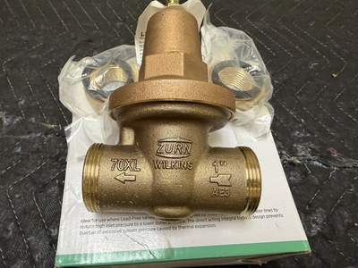#ad Zurn 70XL Water Pressure Reducing Valve 1 inch Double Union $123.00