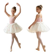 Kids Girls Ballet Party Dress Bowknot Dancewear School Costume Latin Lyrical