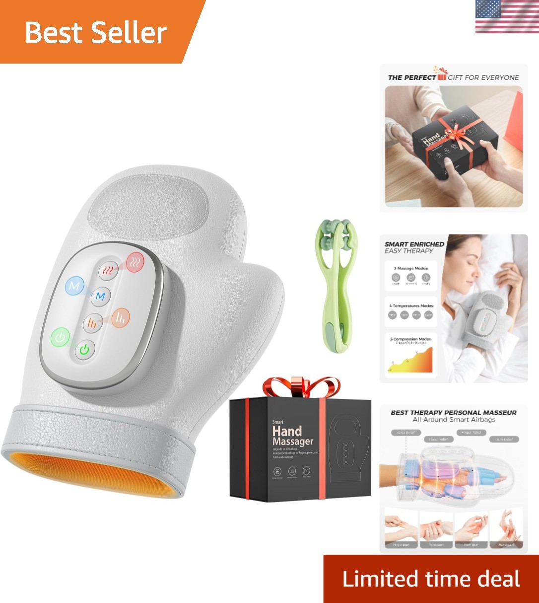 with Heat Compression Relief, 3 Massage 4 Temperatures 5 Compression Models T...