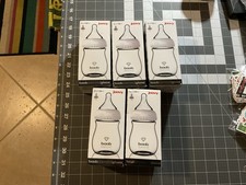 Lot Of 5 New Joovy Boob Diamond Glass 5 Oz Bottles, CleanFlow, Sealed In Plastic