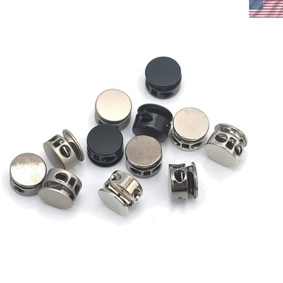 Stylish 30pcs Metal Cord Locks for DIY Projects - Nickel, Black, Satin Finishes