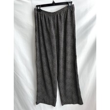 Vintage Josie Pull On Palazzo Pants Size M Black Flowy Boho Minimalist Wide Leg