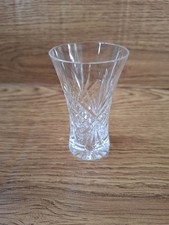 Vintage Crystal Shot Glass Diamond Pattern 8cm Tall Excellent Condition