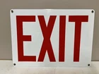 Vintage Porcelain Exit Sign