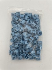Clothes Hanger Marker Number 31 Fits 3mm Rod Garment Coding Dusty Blue 100pcs