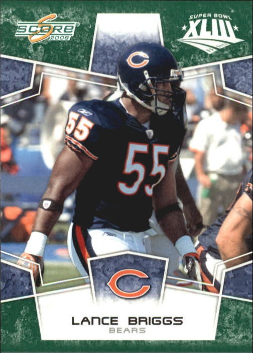 2008 Score Super Bowl XLIII Green #57 Lance Briggs - FB