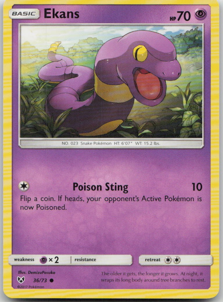 Ekans 36/73 Shining Legends Common Pokemon MP