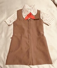 Vintage 1980s Girl Scouts Dress Uniform Size 7 w/Shirt Tie Size 10 Brownies